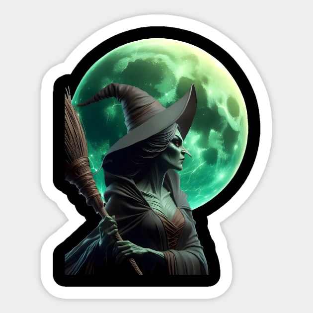 Wicked moon witch Sticker by NightvisionDesign